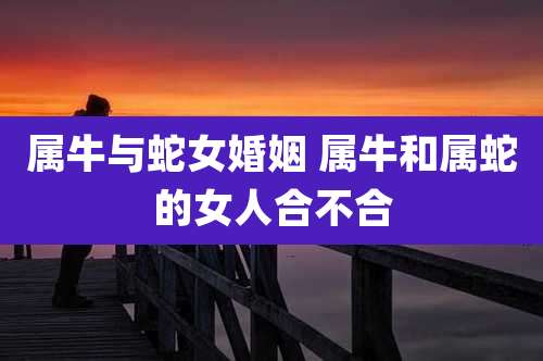 属牛与蛇女婚姻 属牛和属蛇的女人合不合