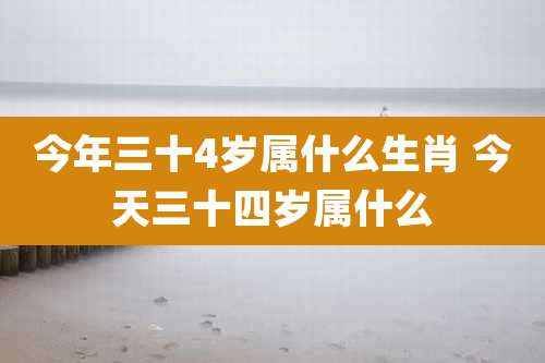 今年三十4岁属什么生肖 今天三十四岁属什么