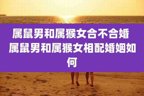 属鼠男和属猴女合不合婚 属鼠男和属猴女相配婚姻如何