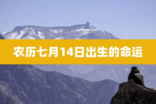 农历七月14日出生的命运