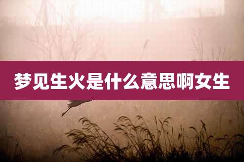 梦见生火是什么意思啊女生