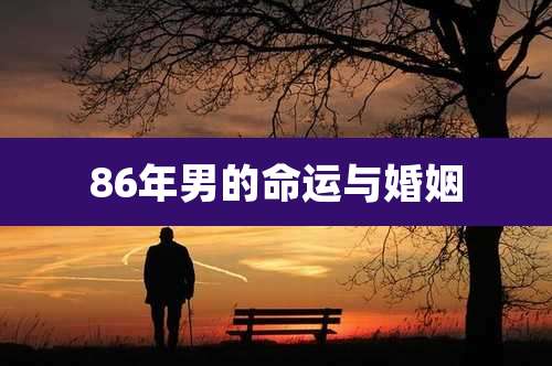 86年男的命运与婚姻