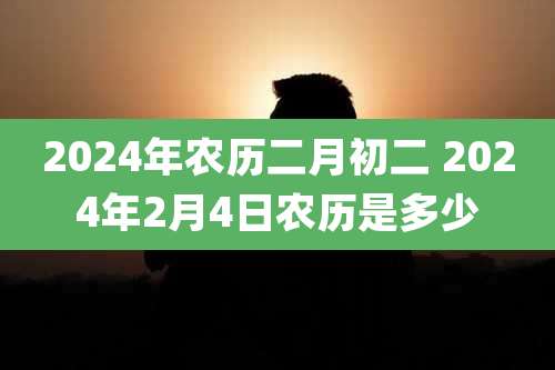 2024年农历二月初二 2024年2月4日农历是多少