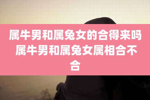 属牛男和属兔女的合得来吗 属牛男和属兔女属相合不合