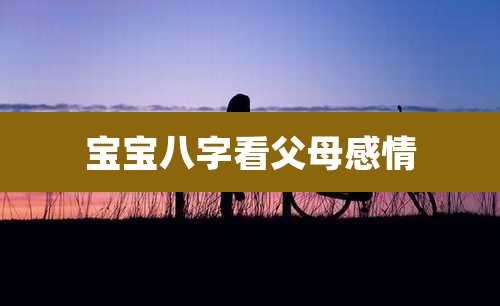 宝宝八字看父母感情