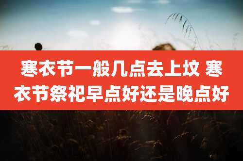 寒衣节一般几点去上坟 寒衣节祭祀早点好还是晚点好