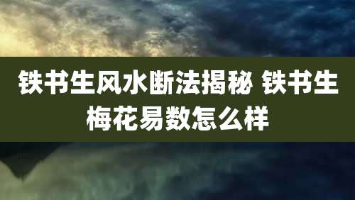 铁书生风水断法揭秘 铁书生梅花易数怎么样