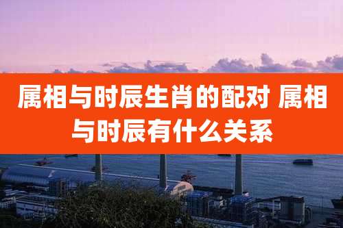 属相与时辰生肖的配对 属相与时辰有什么关系