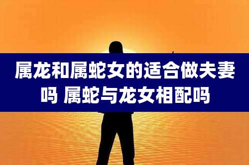 属龙和属蛇女的适合做夫妻吗 属蛇与龙女相配吗