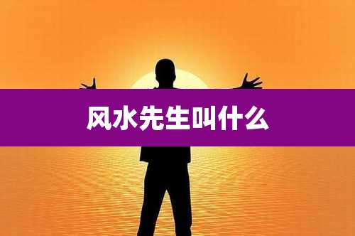 风水先生叫什么
