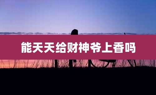 能天天给财神爷上香吗