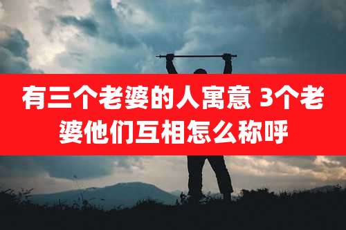 有三个老婆的人寓意 3个老婆他们互相怎么称呼