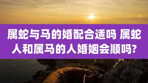 属蛇与马的婚配合适吗 属蛇人和属马的人婚姻会顺吗?