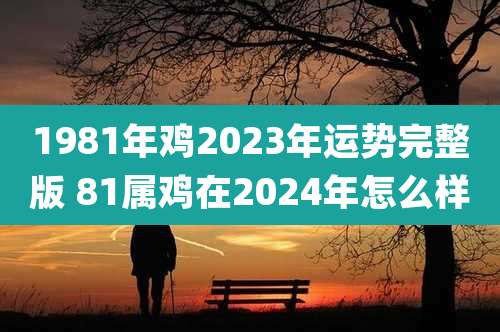 1981年鸡2023年运势完整版 81属鸡在2024年怎么样