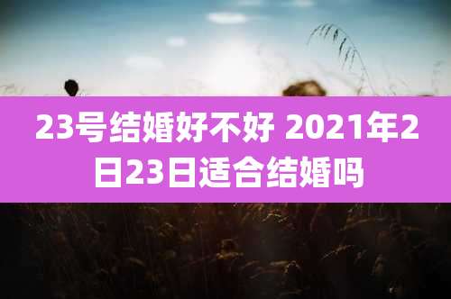 23号结婚好不好 2021年2日23日适合结婚吗