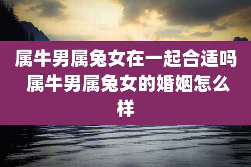 属牛男属兔女在一起合适吗 属牛男属兔女的婚姻怎么样