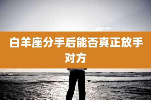 白羊座分手后能否真正放手对方