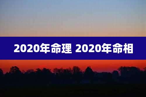 2020年命理 2020年命相