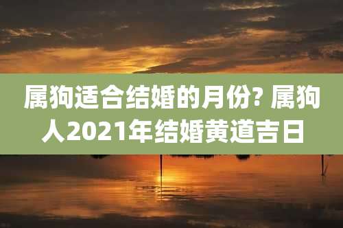属狗适合结婚的月份? 属狗人2021年结婚黄道吉日