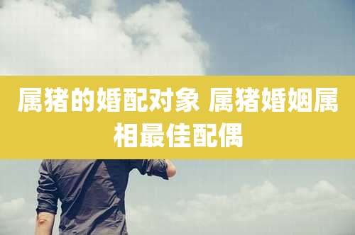 属猪的婚配对象 属猪婚姻属相最佳配偶