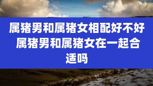 属猪男和属猪女相配好不好 属猪男和属猪女在一起合适吗