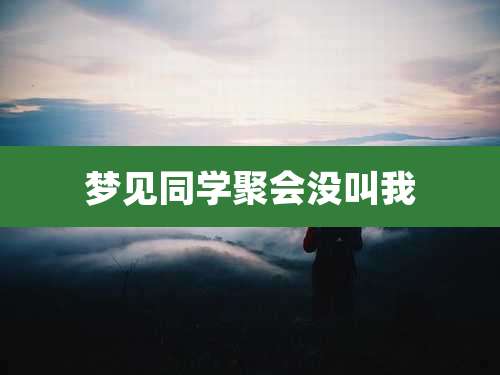 梦见同学聚会没叫我