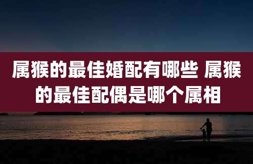 属猴的最佳婚配有哪些 属猴的最佳配偶是哪个属相