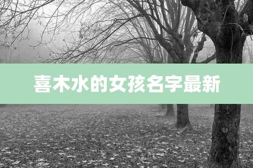 喜木水的女孩名字最新