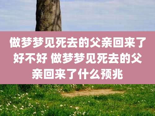 做梦梦见死去的父亲回来了好不好 做梦梦见死去的父亲回来了什么预兆