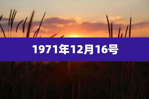1971年12月16号