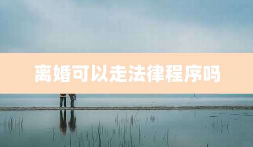 离婚可以走法律程序吗