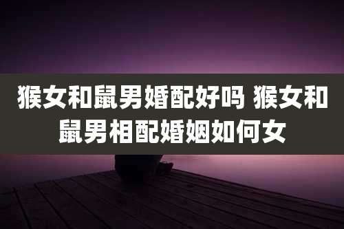 猴女和鼠男婚配好吗 猴女和鼠男相配婚姻如何女