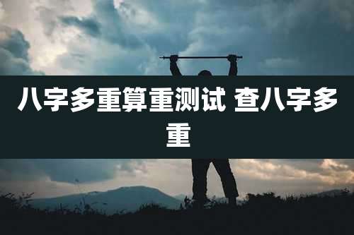 八字多重算重测试 查八字多重