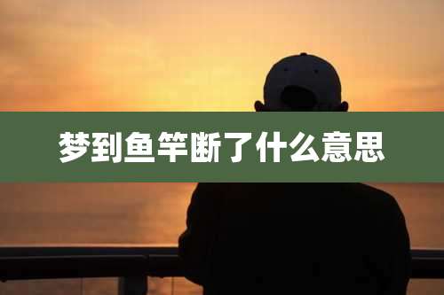 梦到鱼竿断了什么意思