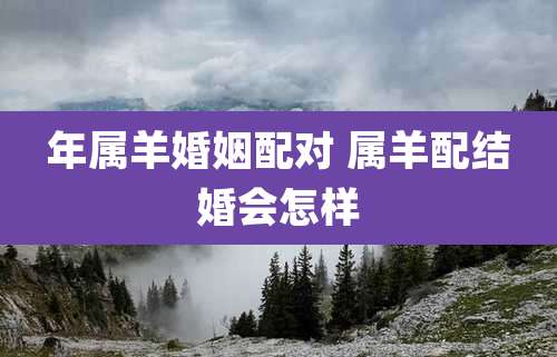 年属羊婚姻配对 属羊配结婚会怎样