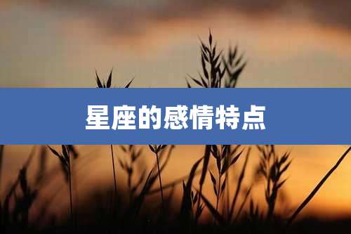星座的感情特点