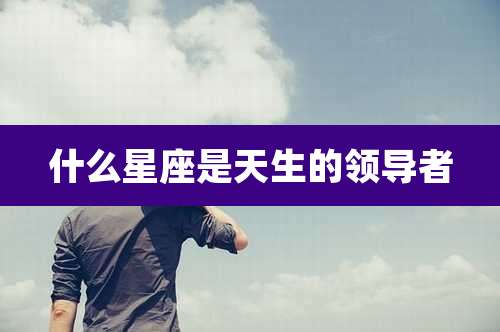 什么星座是天生的领导者