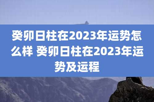 癸卯日柱在2023年运势怎么样 癸卯日柱在2023年运势及运程