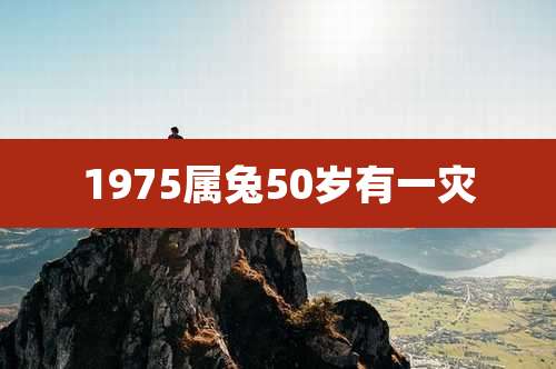 1975属兔50岁有一灾