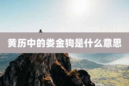 黄历中的娄金狗是什么意思