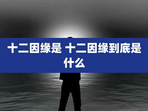 十二因缘是 十二因缘到底是什么