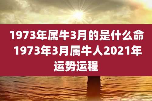 1973年属牛3月的是什么命 1973年3月属牛人2021年运势运程