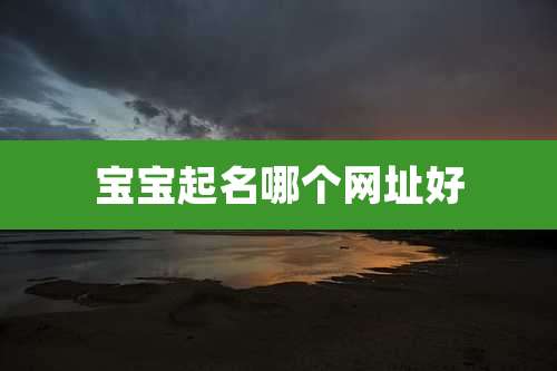 宝宝起名哪个网址好