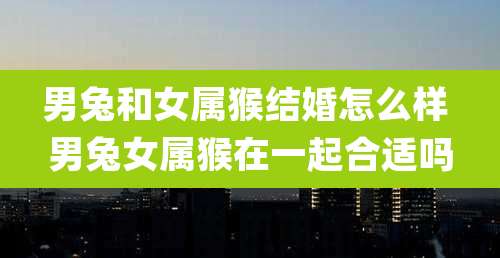 男兔和女属猴结婚怎么样 男兔女属猴在一起合适吗