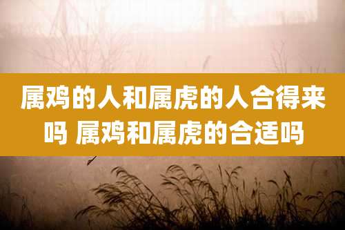 属鸡的人和属虎的人合得来吗 属鸡和属虎的合适吗