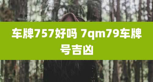 车牌757好吗 7qm79车牌号吉凶