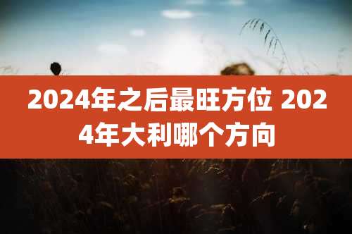 2024年之后最旺方位 2024年大利哪个方向
