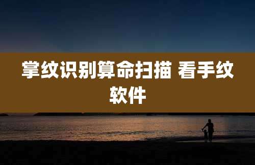 掌纹识别算命扫描 看手纹软件