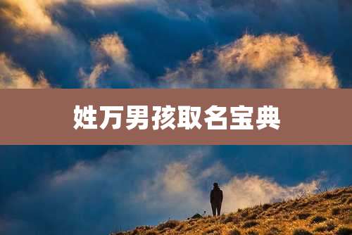 姓万男孩取名宝典