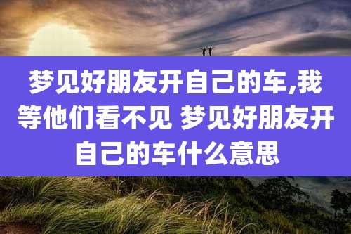 梦见好朋友开自己的车,我等他们看不见 梦见好朋友开自己的车什么意思